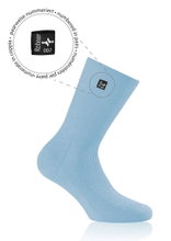 Rohner Day Sock SupeR (ribbed, non-slip, cotton) baby blue Men 1 Pair