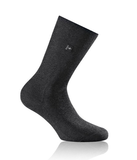 Rohner Daily Sock SupeR (ribbed, non-slip, cotton) anthracite Men's 1 Pair