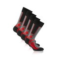 Rohner Trekkingsocke Calf Basic schwarz/rot - 2 Paar
