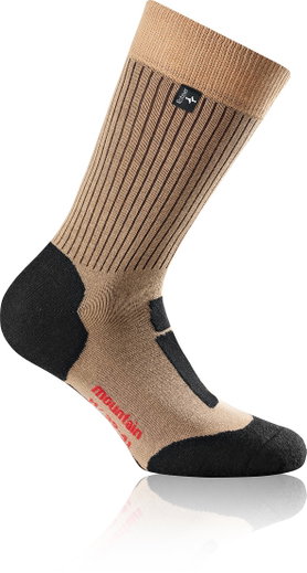 Rohner Trekkingsocke Crew Mountain Trekking (antibakteriell, Fuss-Wellness) beige - 1 Paar