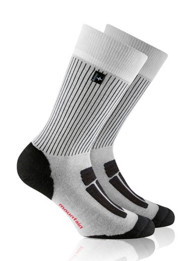 Rohner Trekkingsocke Crew Mountain Trekking (antibakteriell, Fuss-Wellness) weiss - 1 Paar