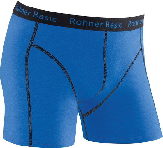 Rohner Boxershort Basic Unterwäsche blau/schwarz Herren - 1 Stück