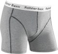 Rohner Boxershort Basic Unterwäsche grau/schwarz Herren - 1 Stück