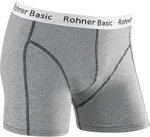 Rohner Boxershort Basic Unterwäsche grau/schwarz Herren - 1 Stück
