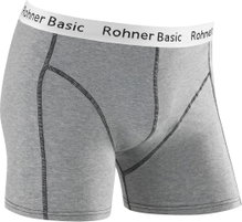 Rohner Boxershort Basic Unterwäsche grau/schwarz Herren - 1 Stück