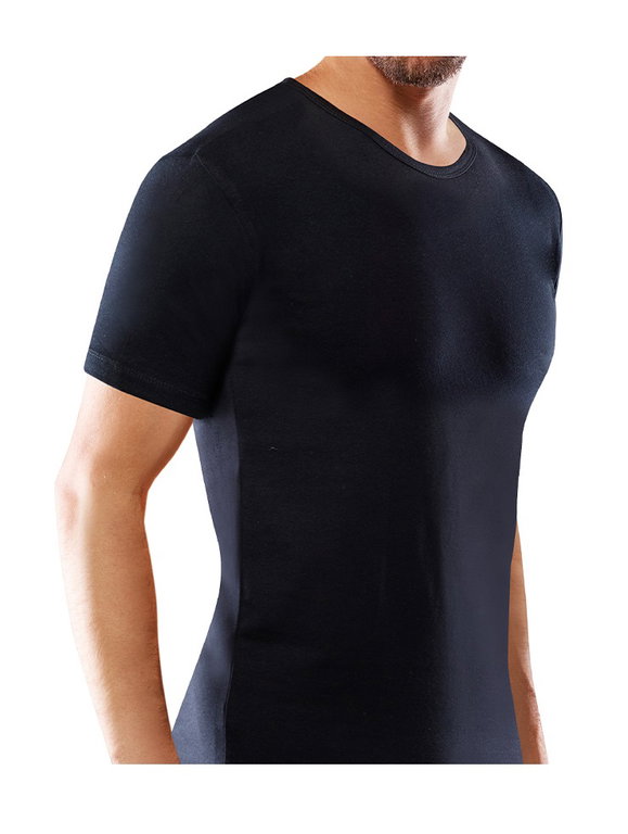 Rohner Tshirt Basic Turtle-Neck (Baumwolle) Unterwäsche schwarz Herren