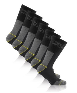 Rohner Work Sock Power Worker Wilmax (Cotton) black/grey/yellow - 3 Pairs