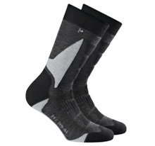 Rohner Wandersocke Back-Country (Merinowollmischgewebe) grau/schwarz/beige - 1 Paar