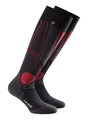 Rohner Winter-Skisocke Carving l/r (warm, antibakteriell) schwarz/rot - 1 Paar