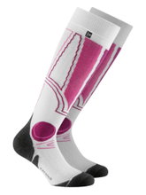 Rohner Winter Ski Socks Carving l/r (warm, antibacterial) white/pink - 1 pair