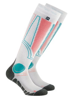 Rohner Winter-Skisocke Carving l/r (warm, antibakteriell) weiss - 1 Paar