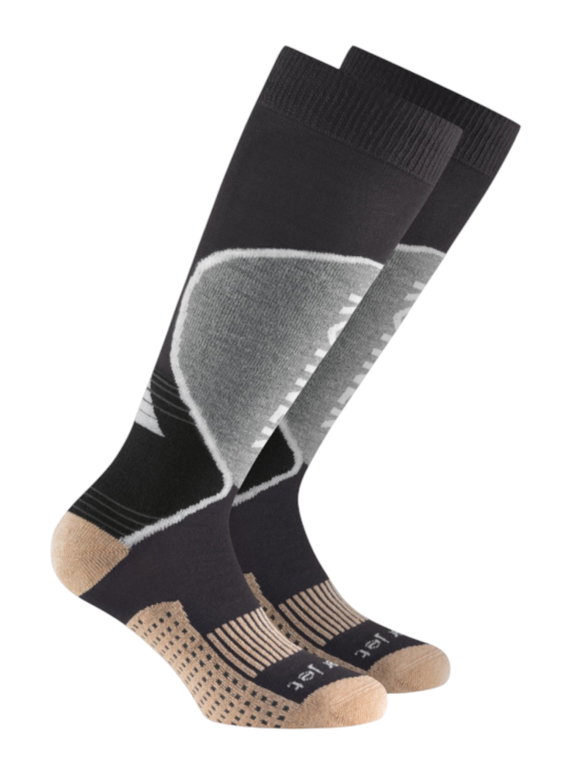 Rohner Winter-Skisocke Copper Jet (hoher Tragekomfort, warm) dunkelgrau/grau - 1 Paar