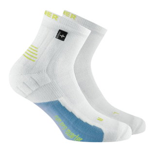 Rohner Running Sock Run Pro Quarter l/r white/blue Men