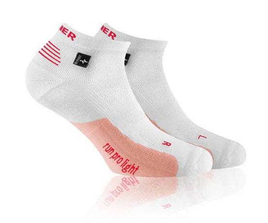 Rohner Laufsocke Run Pro Light l/r weiss/flamingo Herren