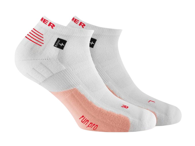 Rohner Laufsocke Run Pro l/r weiss/rosa Herren