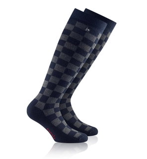 Rohner Ski Sock Carola (wool blend) navy blue/grey - 1 pair