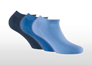 Rohner Basic Day Socks Sneaker New light blue/navy/marine - 3 pairs