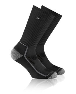 Rohner Sportsocke Crew Eco X-Sport (Bio-Baumwolle, feuchtigkeitsabsorbierend) schwarz/grau- 1 Paar