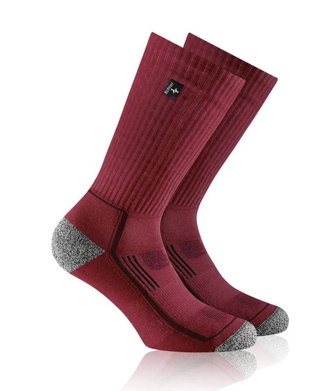 Rohner Sportsocke Crew Eco X-Sport (Bio-Baumwolle, feuchtigkeitsabsorbierend) rot/bordeaux - 1 Paar