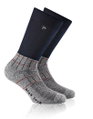 Rohner Wandersocke Fibre High Tech (Coolmax-Fasern/Merinowolle) marineblau/grau - 1 Paar