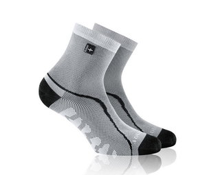 Rohner Sport Sock R-Ultra Light Quarter (light, moisture-absorbing) grey/white - 1 pair