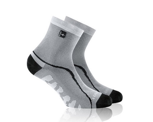 Rohner Sportsocke R-Ultra Light Quarter (leicht, feuchtigkeitsabsorbierend) grau/weiss - 1 Paar