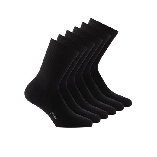 Rohner Tennissocken Crew Basic (superweich) schwarz - 3 Paar