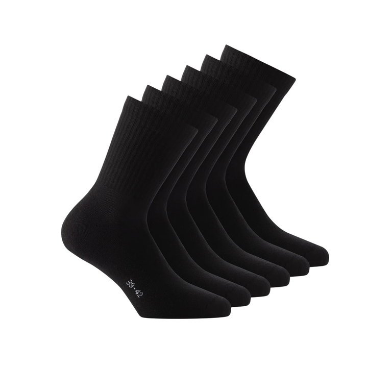 Rohner Tennissocken Crew Basic (superweich) schwarz - 3 Paar