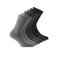 Rohner Tennissocken Crew Basic (superweich) hellgrau/grau/dunkelgrau - 3 Paar