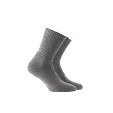 Rohner Tennissocken Crew Basic (superweich) hellgrau/grau/dunkelgrau - 3 Paar