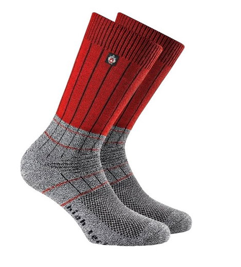 Rohner Trekkingsocke SAC Fibre High Tech grau/rot - 1 Paar