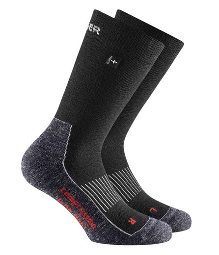 Rohner Wandersocke Compression Trek Light l/r (Trekking) schwarz - 1 Paar