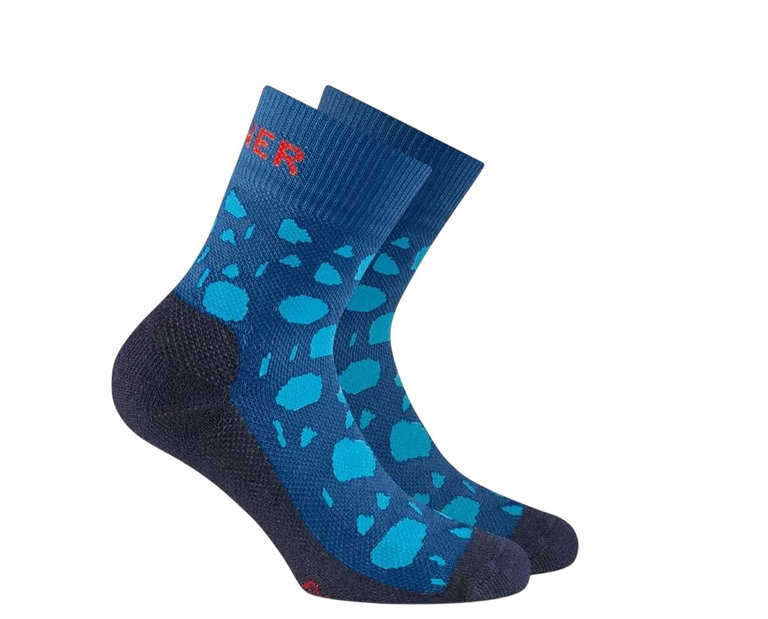 Rohner Wandersocke Explorer (Wollmischgewebe, hoher Tragekomfort) blau Kinder - 1 Paar