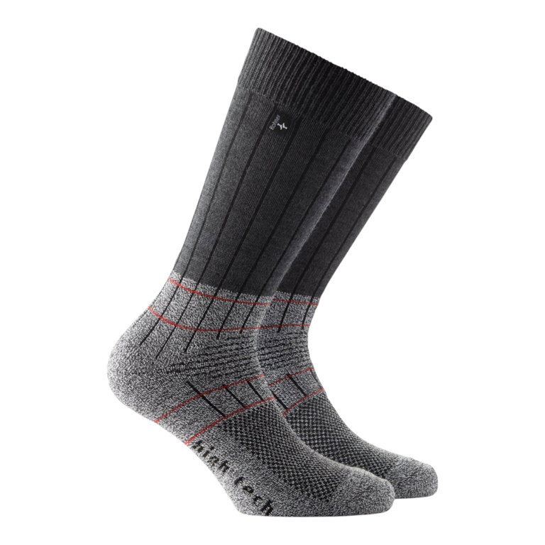 Rohner Wandersocke Fibre High Tech (Coolmax-Fasern/Merinowolle) anthrazit/grau - 1 Paar