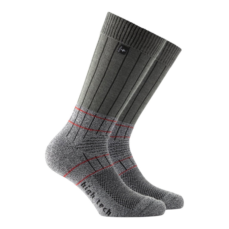Rohner Hiking Sock Fibre High Tech (Coolmax fibers/Merino wool) stone grey - 1 pair