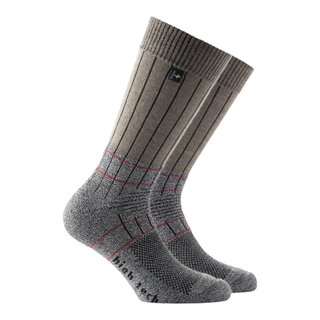 Rohner Hiking Sock Fibre High Tech (Coolmax fibers/Merino wool) beige/grey- 1 Pair