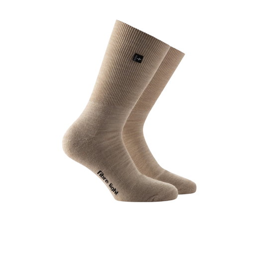 Rohner Wandersocke Fibre Light SupeR (Merinowolle) sandbraun - 1 Paar