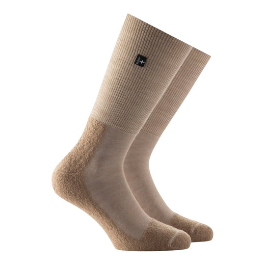 Rohner Wandersocke Original SupeR Light (Wollmischgewebe, feuchtigkeitsregulierend) sandbraun/beige - 1 Paar