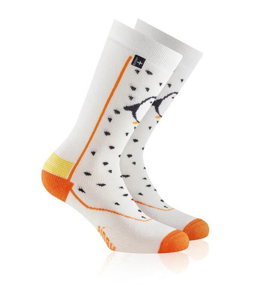 Rohner Winter-Skisocke Pinguin (Wollmischgewebe, hoher Tragekomfort) weiss Kinder - 1 Paar