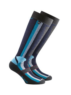 Rohner Skisocke Ski Power l/r blau/marineblau Herren - 1 Paar