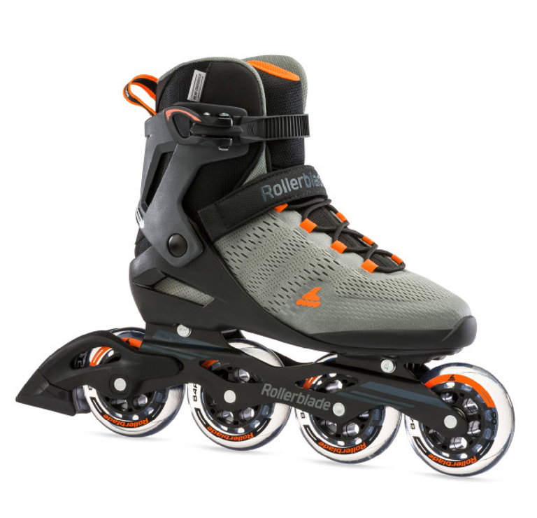 Rollerblade Inline Skates Sirio 90 (Rollen: 90mm/84A, Kugellager: SG7) grau/orange Herren