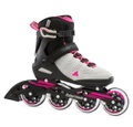 Rollerblade Inline Skates Sirio 90 (Rollen: 90mm/84A, Kugellager: SG7) hellgrau/pink Damen