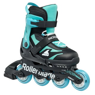 Rollerblade Inline Skates Microblade (Rollen: 72mm/80A, Kugellager: SG3) schwarz/hellblau Kinder