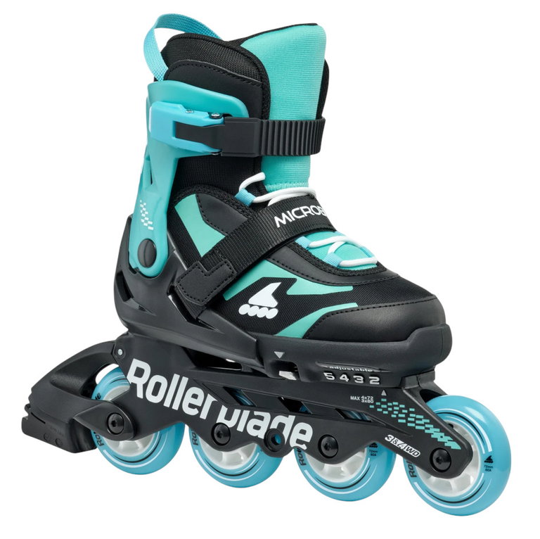 Rollerblade Inline Skates Microblade (Wheels: 72mm/80A, Bearings: SG3) black/light blue children
