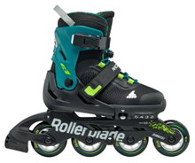 Rollerblade Inline Skates Microblade XT (Rollen: 72mm/80A, Kugellager: SG5) schwarz/petrol/grün Kinder