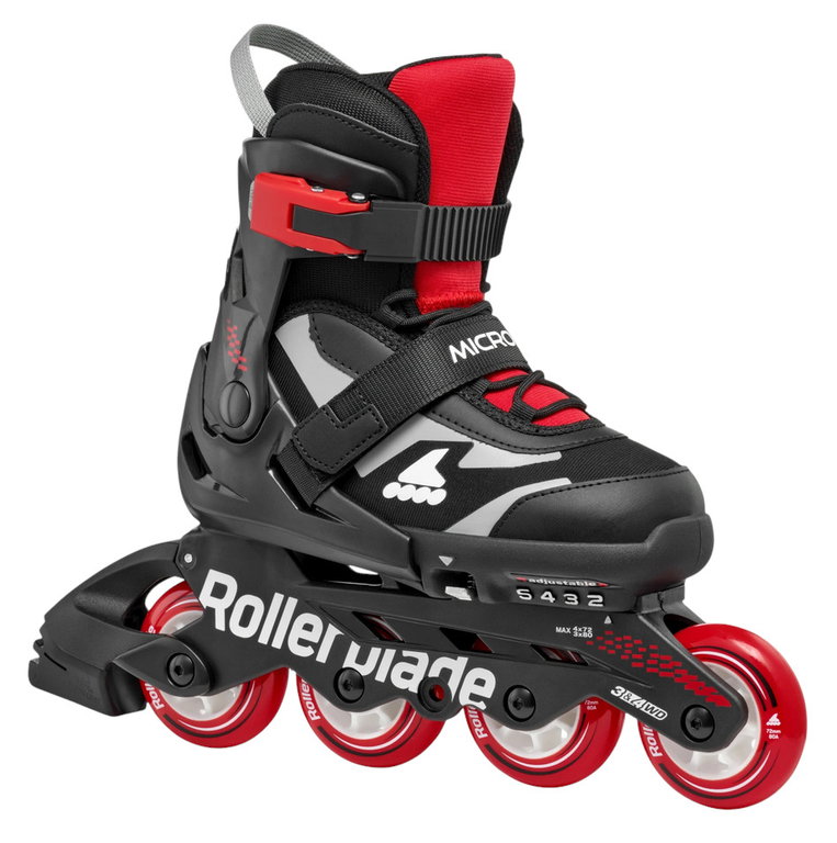 Rollerblade Inline Skates Microblade (Rollen: 72mm/80A, Kugellager: SG3) schwarz/rot Kinder