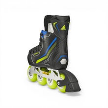Rollerblade Inline Skates Dynamo (Rollen: 72mm/82A, Kugellager: SG5) schwarz/lime/blau Kinder