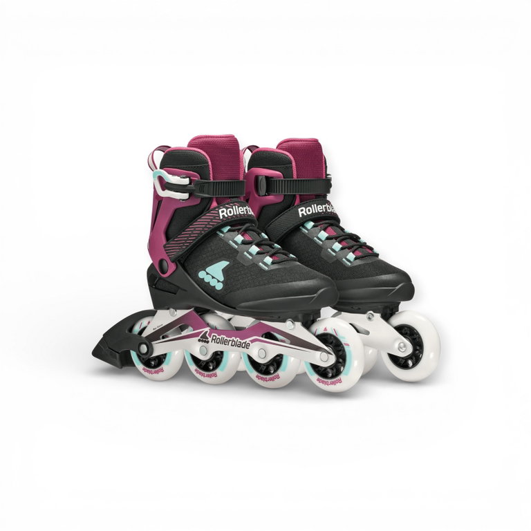 Rolki inline Rollerblade Macroblade 84 (kółka: 84mm/84A, łożyska: SG7) czarne/bordowe/ocen zielony damskie