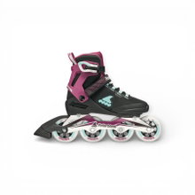 Rollerblade Inline Skates Macroblade 84 (Rollen: 84mm/84A, Kugellager: SG7) schwarz/burgund/oceangrün Damen