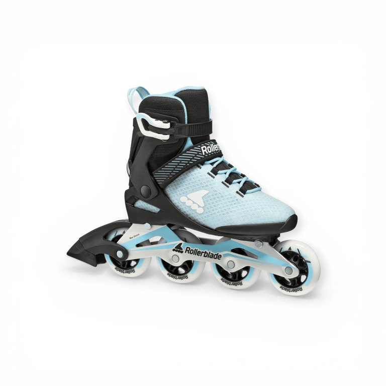 Rolki inline Macroblade 80 (kółka: 80mm/82A, łożyska: SG5) jasnoniebiesko/czarne damskie
